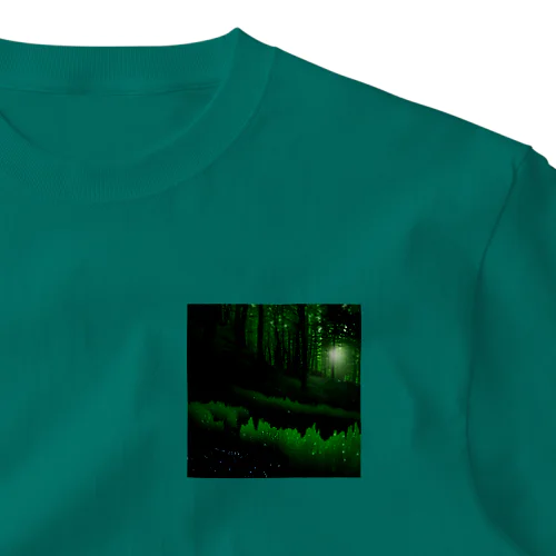 朝露が輝く森 ワンポイントTシャツ