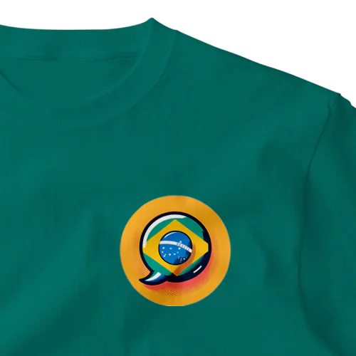 ブラジル国旗 ワンポイントTシャツ