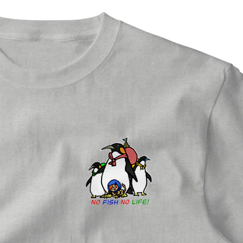 ペンギンとニャンコ ワンポイントTシャツ
