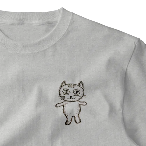 ねこ ワンポイントTシャツ