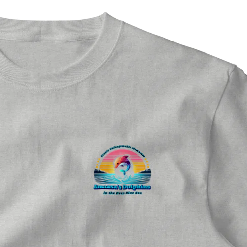 Amaxsa天草の海-Dolphins One Point T-Shirt