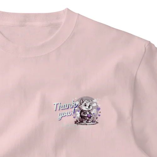 Thank You （Purple) ワンポイントTシャツ