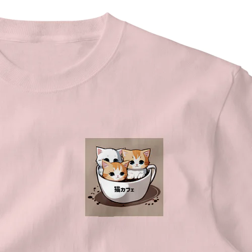 コーヒーキャット ワンポイントTシャツ