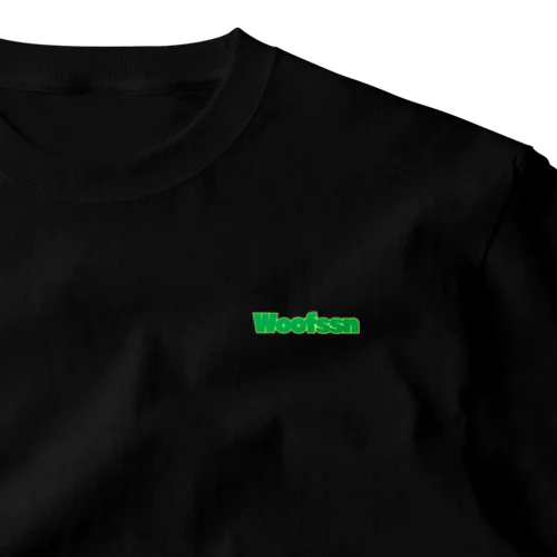 WOOFSSN GREEN LOGO One Point T-Shirt