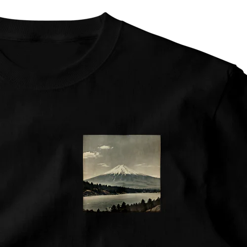 古風な富士山 ワンポイントTシャツ