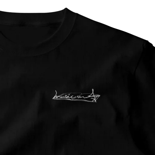 music uu ヨコ［ホワイト］ One Point T-Shirt