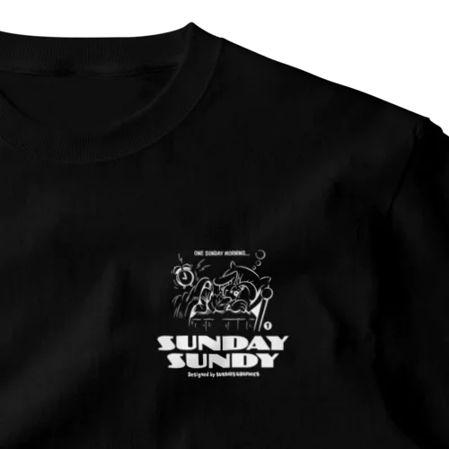 SUNDAY SUNDY No.1 (白ロゴ） One Point T-Shirt