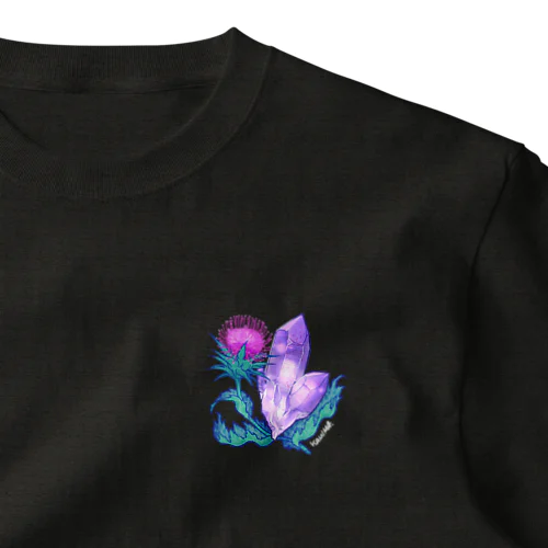薊と紫水晶 ワンポイントTシャツ
