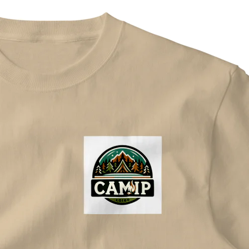 キャンプロゴ グリーン  One Point T-Shirt