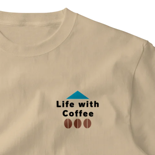 Life with Coffee ワンポイントTシャツ