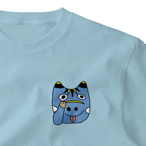 あっかんべーこ(青) ワンポイントTシャツ