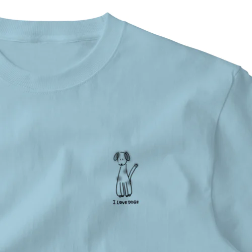 I LOVE DOGS いぬだいすき ワンポイントTシャツ