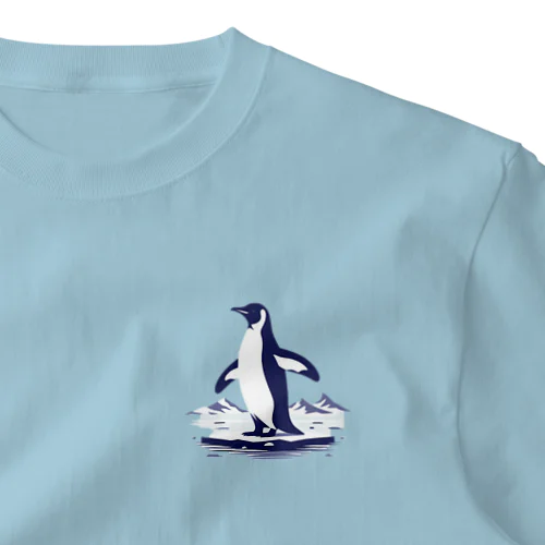 ペンギンと氷山 ワンポイントTシャツ