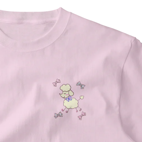 🐩おすましプードル🎀 ワンポイントTシャツ