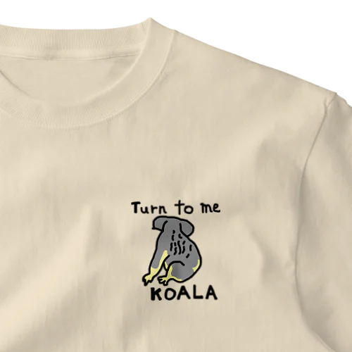 コアラの後ろ姿（Back view of koala） One Point T-Shirt
