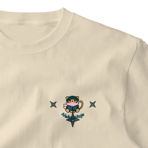 猫忍者 ワンポイントTシャツ