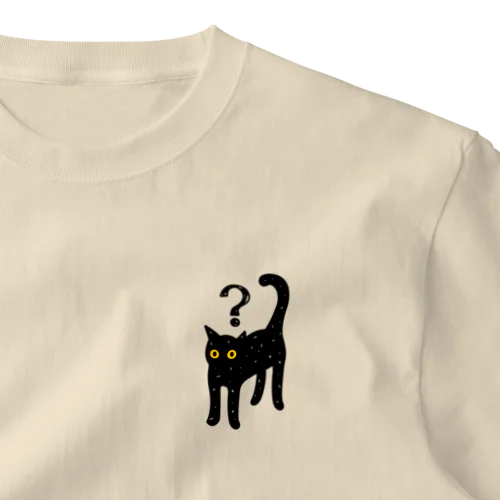 とぼける黒猫くん ワンポイントTシャツ