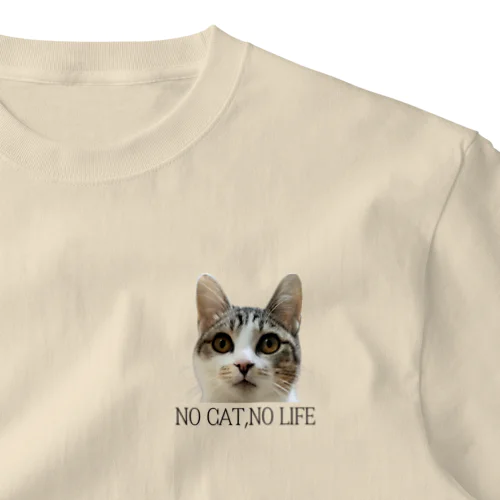 NO CAT, NO LIFE One Point T-Shirt