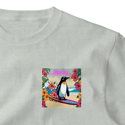 陽気なアロハペンギン ワンポイントTシャツ