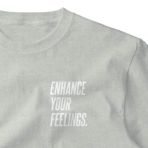 「Feelings」タイポグラフィ[White] One Point T-Shirt