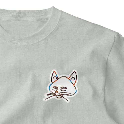 ねこ ワンポイントTシャツ