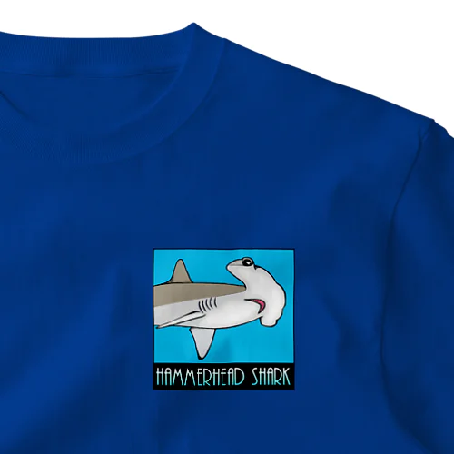 Hammerhead shark(撞木鮫) ワンポイントTシャツ