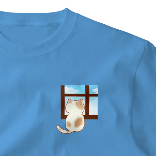 猫 〜窓辺のひととき〜 ワンポイントTシャツ