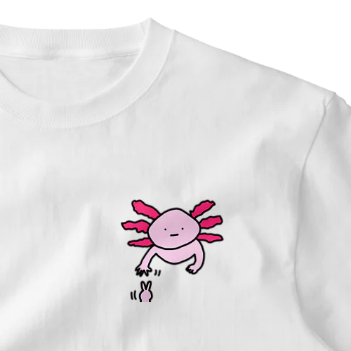 じゃんけんウーパールーパー ワンポイントTシャツ