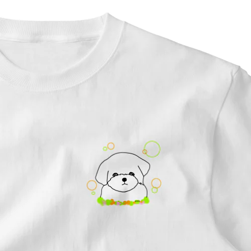 マルチーズ癒し犬 One Point T-Shirt