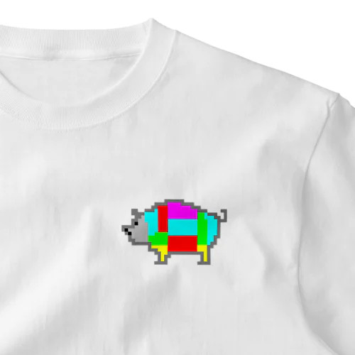 ブタ肉 部位 ドット絵 One Point T-Shirt