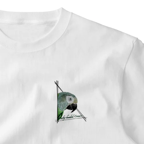 032 シモフリインコ triangle One Point T-Shirt