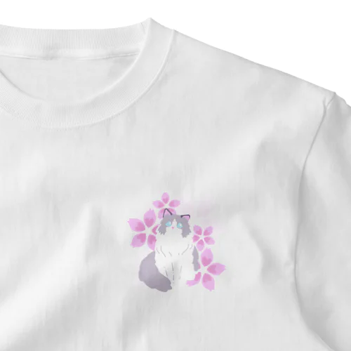 ラグドール×桜 One Point T-Shirt