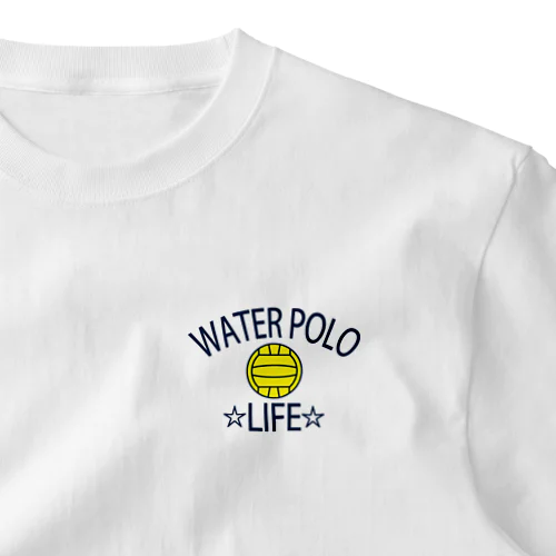 水球(すいきゅう)(water polo)・アイテム・デザイン・Tシャツ・チームT・かっこいい・かわいい・クラブT・球技・得点・ボール・選手・ポジション・部活・スポーツ・シンプル・チームワーク ワンポイントTシャツ