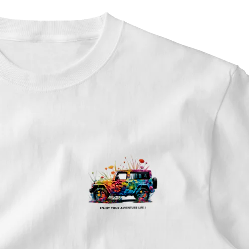 フラワーJEEP ワンポイントTシャツ