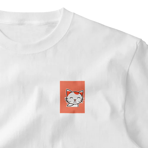 にっこりハッピーキャット One Point T-Shirt
