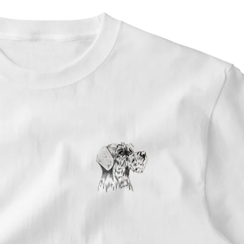 シュナウザー　テリアアート犬 ワンポイントTシャツ