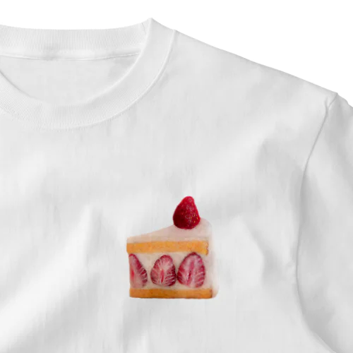 羊毛フェルトのふわふわショートケーキ One Point T-Shirt