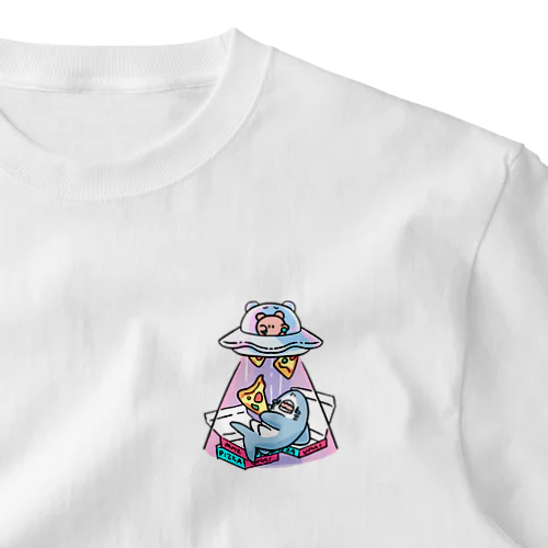 ピザ欲しいUFO ワンポイントTシャツ