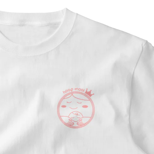 hoop mooi ロゴ ワンポイントTシャツ