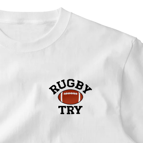 ラグビー・RUGBY・グッズ・デザイン・楕円形ボール・イラスト・スポーツ・Tシャツ・男子・女子・かっこいい・かわいい・選手・ラガーマン・インゴール・ラグビーユニオン・ラグビーリーグ One Point T-Shirt