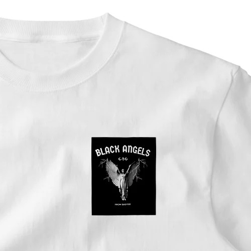 BLACK＆WHITE ANGEL ワンポイントTシャツ