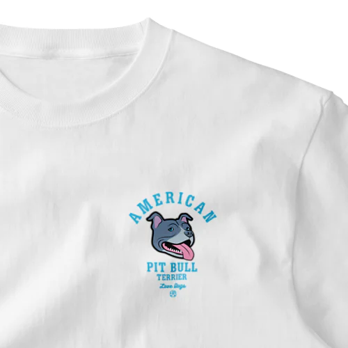 Love❤️Dogs（アメリカンピットブルテリア・青鼻） ワンポイントTシャツ