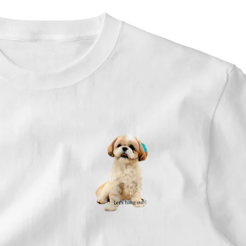 おすましシーズー犬のくぅちゃん ワンポイントTシャツ