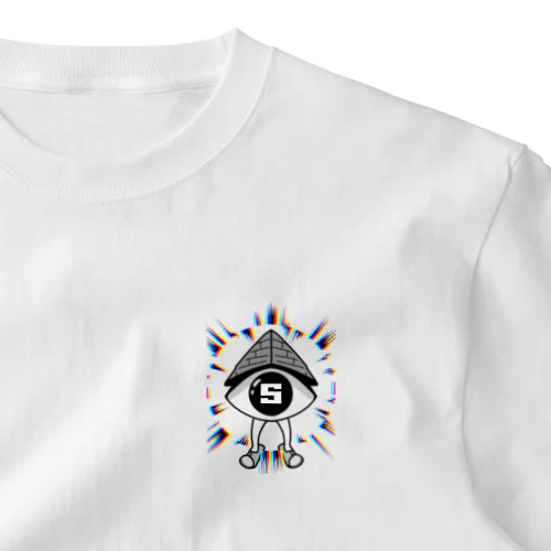 目玉ピラミッド君　white ワンポイントTシャツ