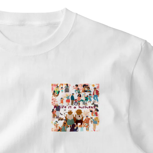 a life is a moment. 人生は一瞬である ワンポイントTシャツ