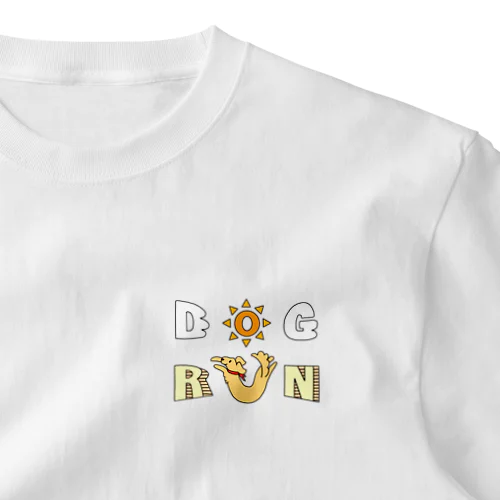 DOG RUN(背景なし) ワンポイントTシャツ