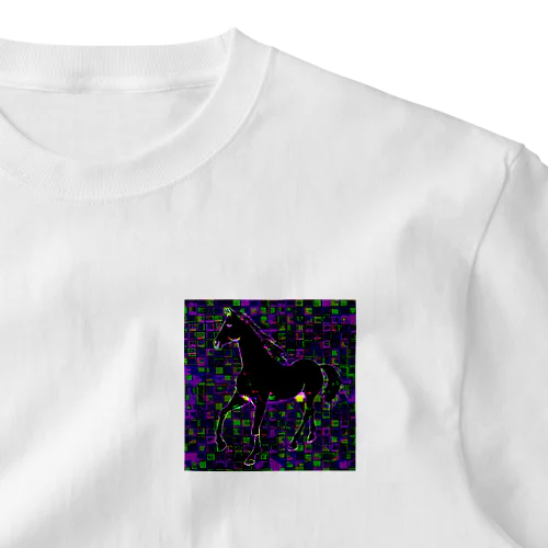 デジタルでアートな馬 One Point T-Shirt