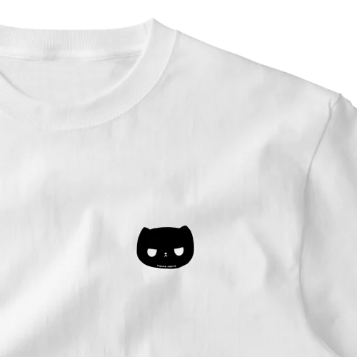 つり目ねこブラック One Point T-Shirt