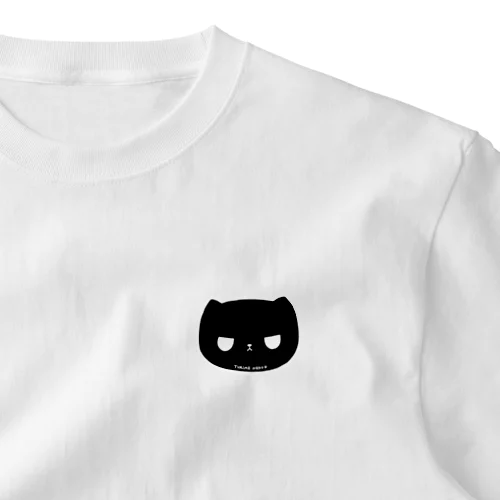 つり目ねこブラック One Point T-Shirt