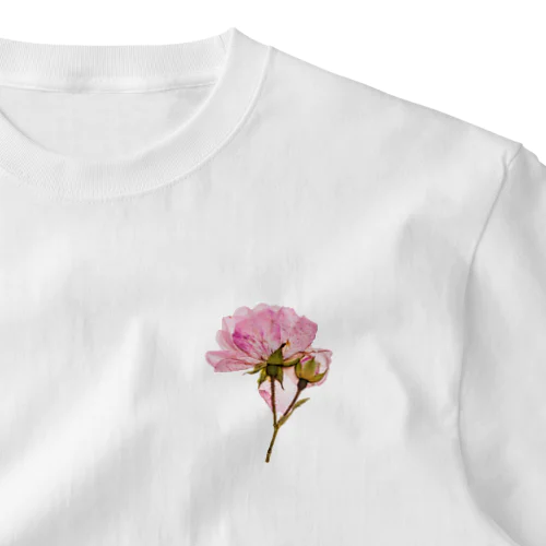 花柄　ワンポイント ワンポイントTシャツ